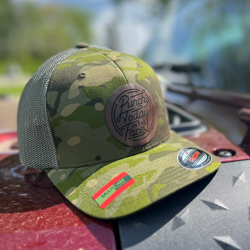 in Today Punch the World Jeep Face – Hats: Fitted Flexfit