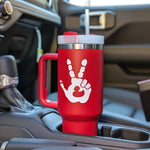 Jeep Wave 40 oz Stainless Steel Tumbler w/Straw Water Bottles