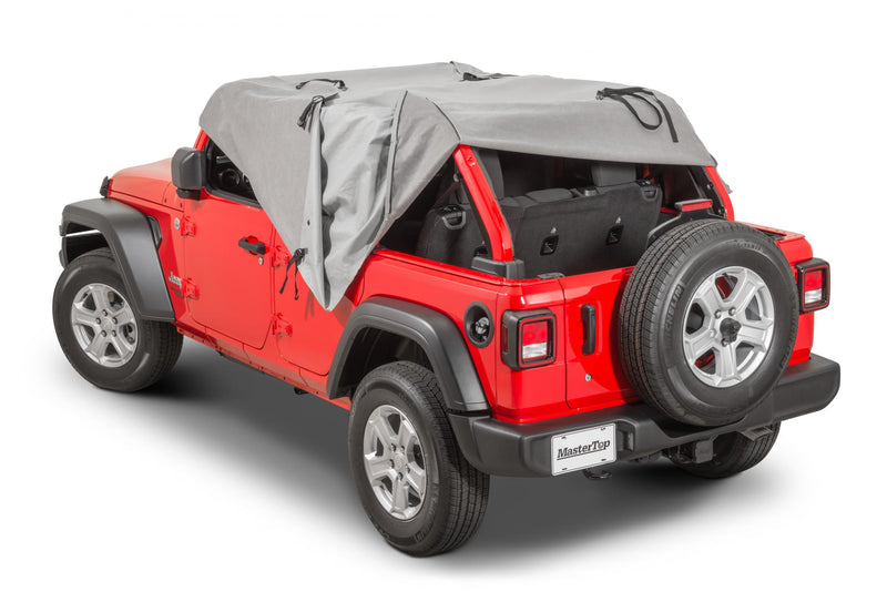 Cab Cover, Full Doors, in Gray Denim by MasterTop (2018+ Wrangler JLU)