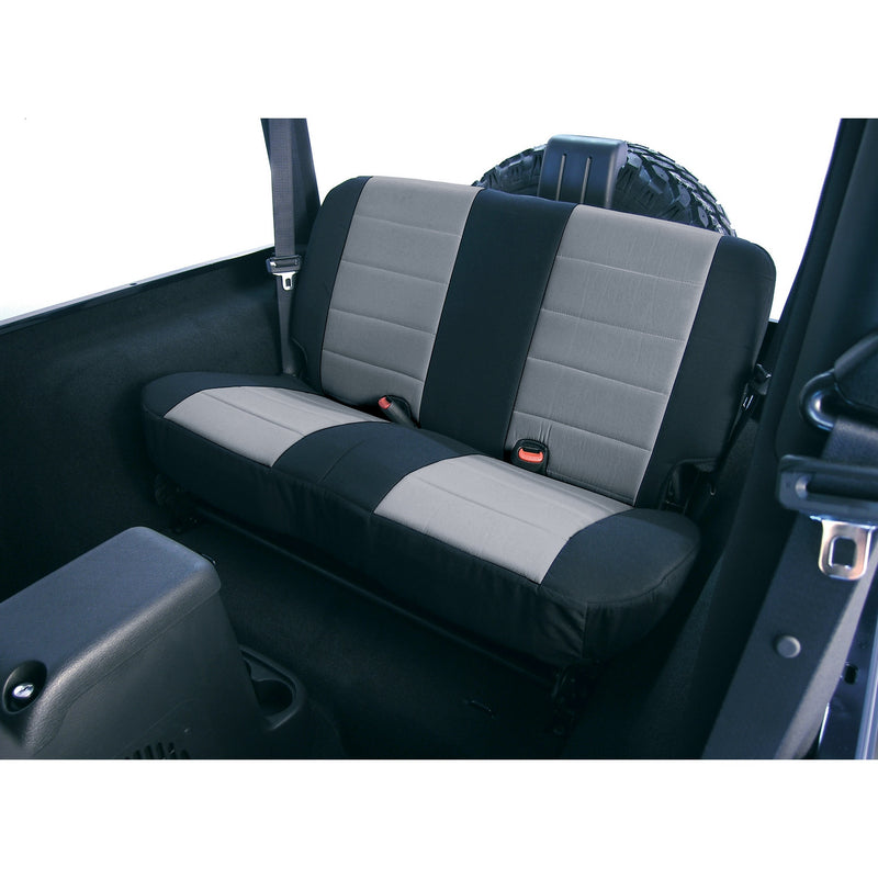 Neoprene Rear Seat Covers, Gray by Rugged Ridge ('03-'06 Jeep Wrangler TJ)