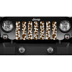 Brown Cow Hide Jeep Grille Insert