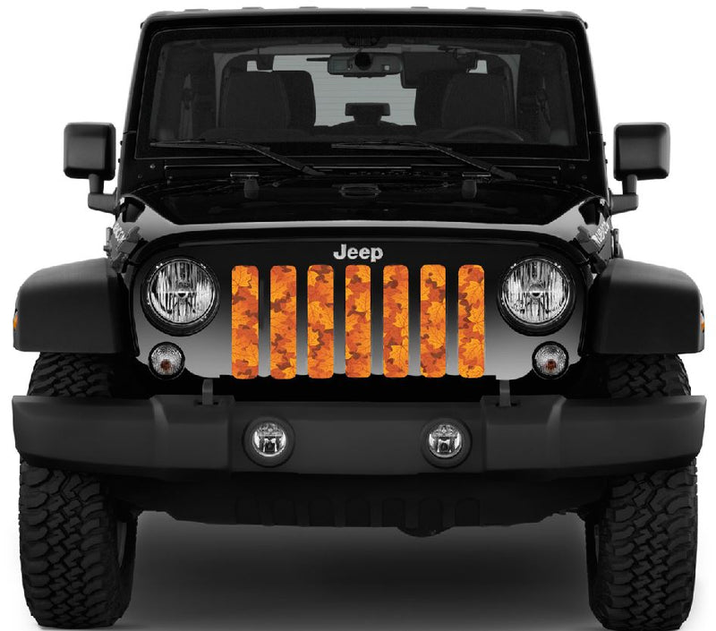 Fall Leaves Jeep Grille Insert