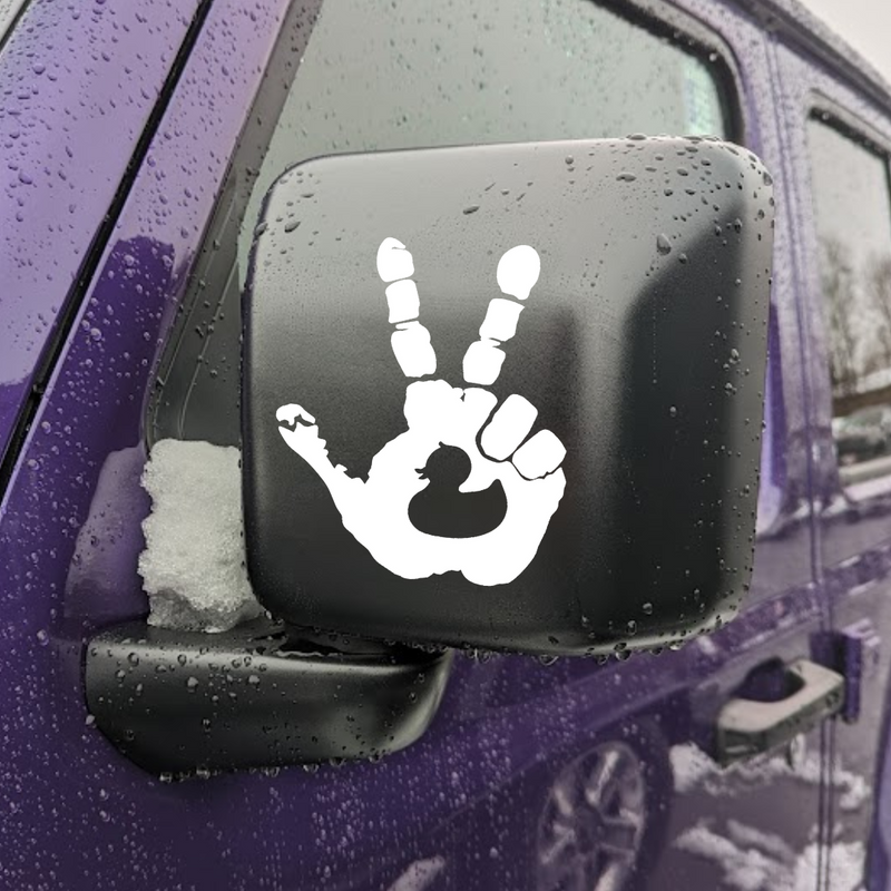 Jeep Wave (3-Finger) Duck Vinyl Decal – Jeep World