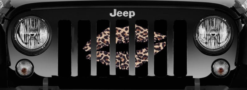 Leopard Kiss Jeep Grille Insert