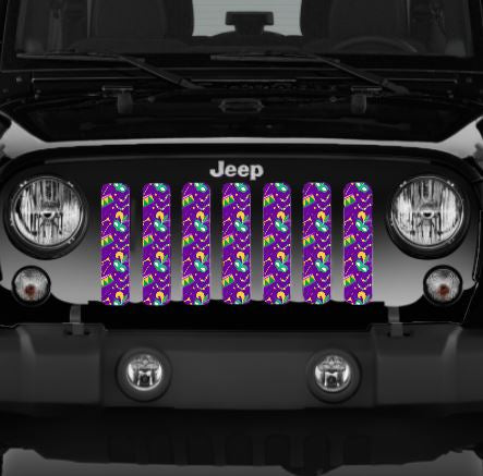 Mardi Gras Jeep Grille Insert