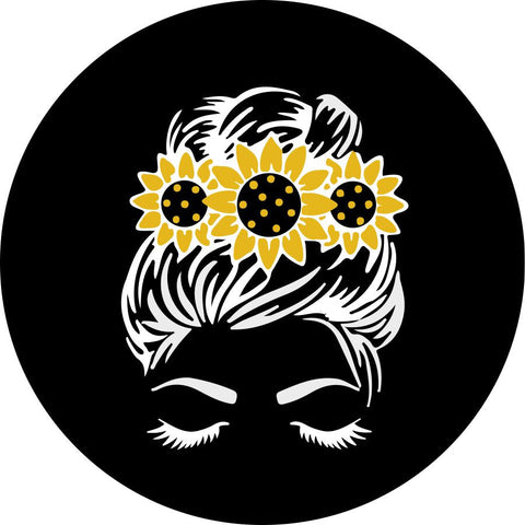 Messy Bun Sunflower 2 hotsell (straight hair) Spare Tire Cover for any Vehicle, Make, Model and Size