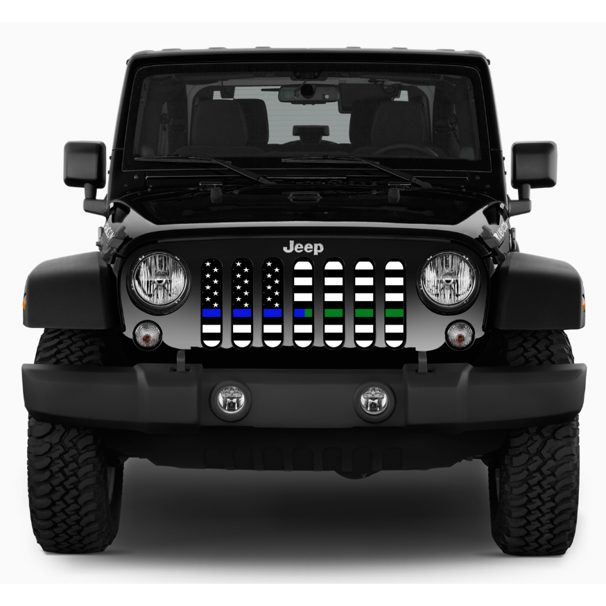American Tactical Back The Blue & Green Grille Insert For