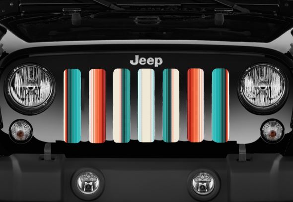 Southwestern Serape Jeep Grille Insert